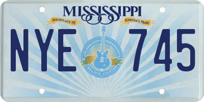 MS license plate NYE745