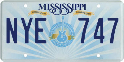 MS license plate NYE747