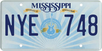 MS license plate NYE748