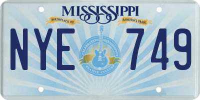 MS license plate NYE749