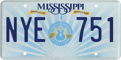 MS license plate NYE751