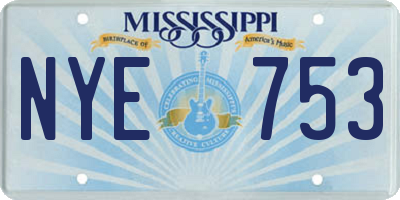 MS license plate NYE753