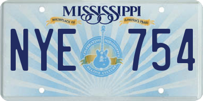 MS license plate NYE754