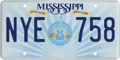 MS license plate NYE758