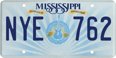 MS license plate NYE762