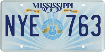 MS license plate NYE763