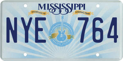 MS license plate NYE764