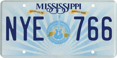 MS license plate NYE766