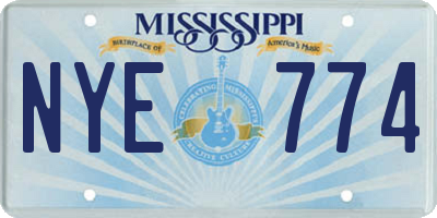 MS license plate NYE774