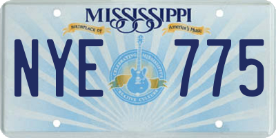 MS license plate NYE775