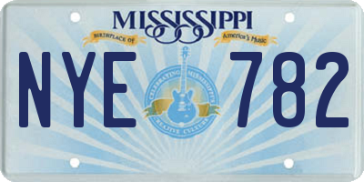MS license plate NYE782