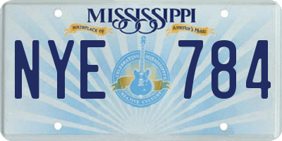 MS license plate NYE784