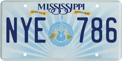 MS license plate NYE786