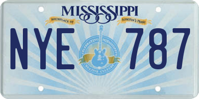 MS license plate NYE787