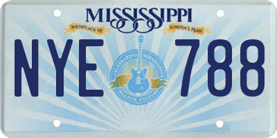 MS license plate NYE788