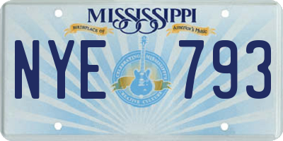 MS license plate NYE793