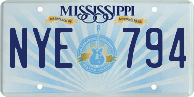 MS license plate NYE794