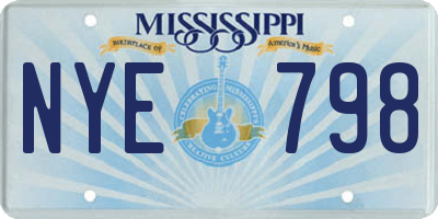 MS license plate NYE798