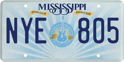 MS license plate NYE805