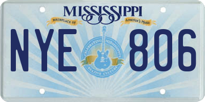 MS license plate NYE806