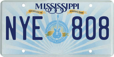 MS license plate NYE808