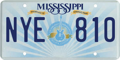 MS license plate NYE810
