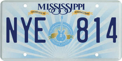 MS license plate NYE814