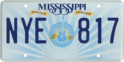 MS license plate NYE817