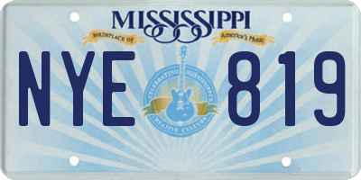 MS license plate NYE819