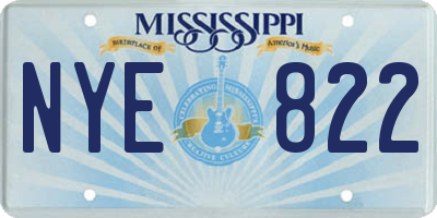 MS license plate NYE822