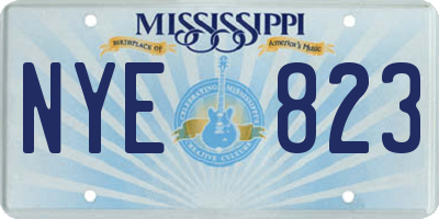 MS license plate NYE823