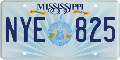 MS license plate NYE825