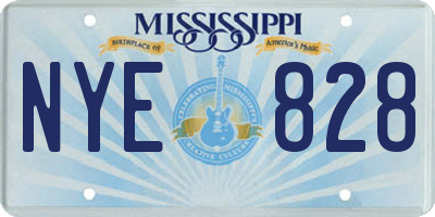 MS license plate NYE828