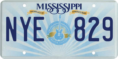 MS license plate NYE829