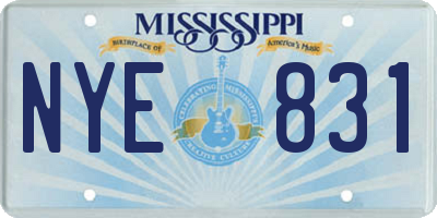 MS license plate NYE831