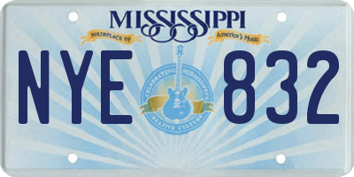 MS license plate NYE832
