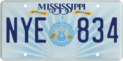 MS license plate NYE834