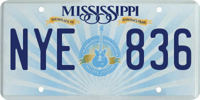 MS license plate NYE836