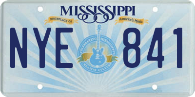 MS license plate NYE841