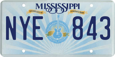 MS license plate NYE843