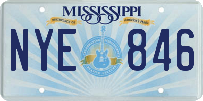 MS license plate NYE846
