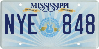 MS license plate NYE848