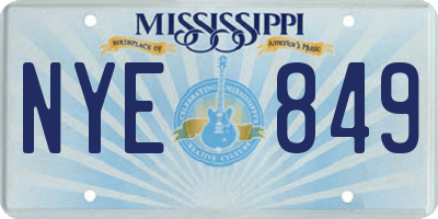 MS license plate NYE849