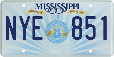 MS license plate NYE851