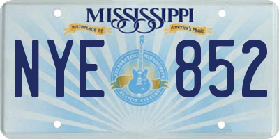 MS license plate NYE852