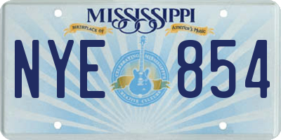 MS license plate NYE854