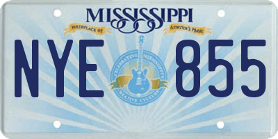 MS license plate NYE855