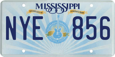 MS license plate NYE856
