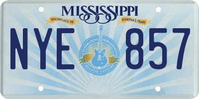 MS license plate NYE857