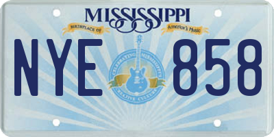 MS license plate NYE858